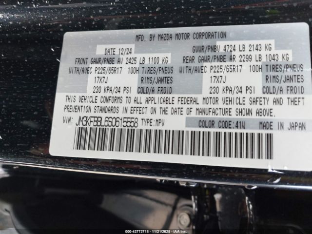 2025 MAZDA CX-5 JM3KFBBL6S0615558 Photo 8