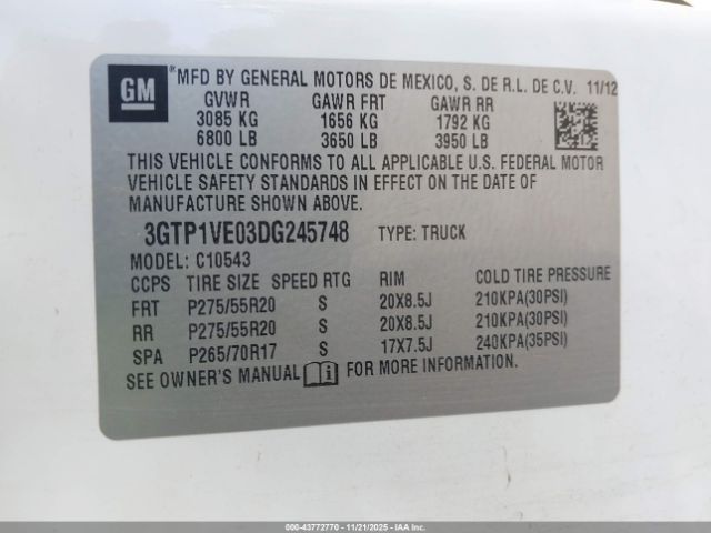 2013 GMC SIERRA 1500 3GTP1VE03DG245748 Photo 8