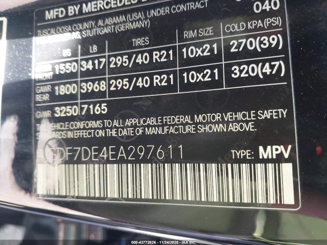 43772826 :رقم المزاد ، 4JGDF7DE4EA297611 vin ، 2014 Mercedes-benz Gl-class Gl 550 مزاد بيع