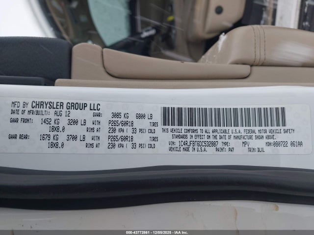 2013 JEEP GRAND CHEROKEE 1C4RJFBT6DC532887 Photo 8