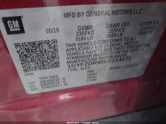 2019 CADILLAC XT4 1GYFZDR40KF214171 Photo 8