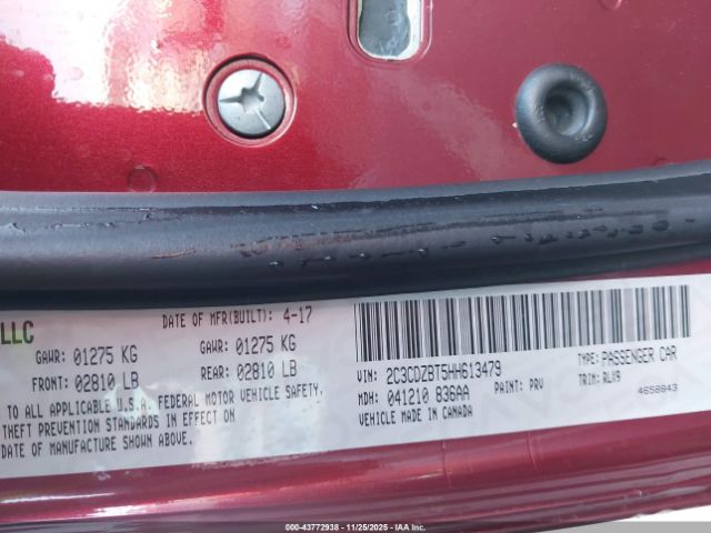 2017 DODGE CHALLENGER 2C3CDZBT5HH613479 Photo 8