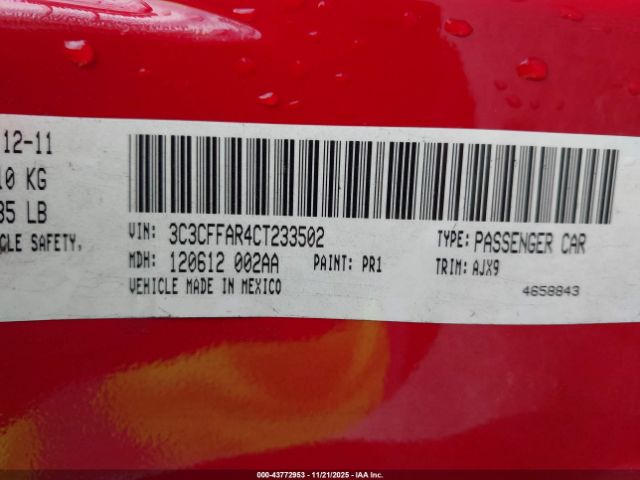 2012 FIAT 500 3C3CFFAR4CT233502 Photo 8