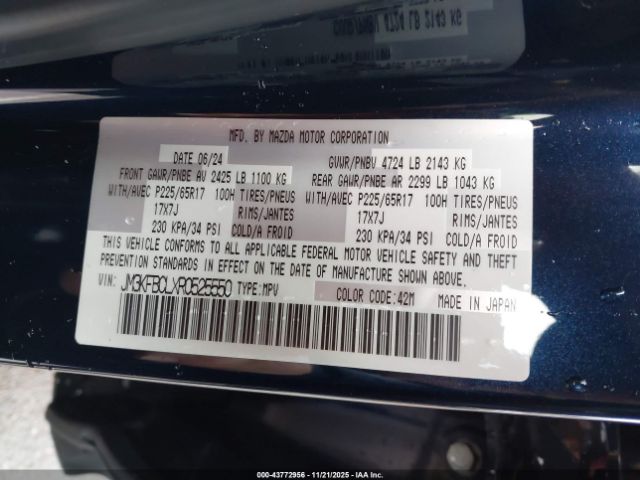 2024 MAZDA CX-5 JM3KFBCLXR0525550 Photo 8