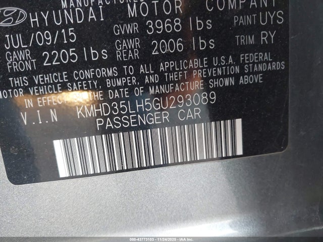 Hyundai ELANTRA GT 2016 KMHD35LH5GU293089 Image 9