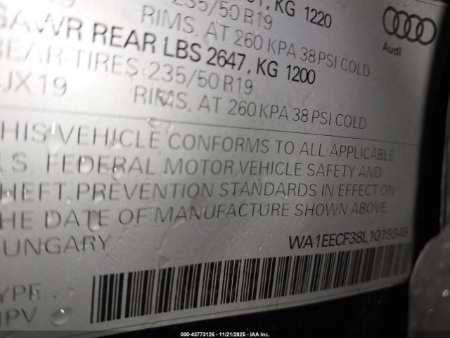 2020 AUDI Q3 WA1EECF38L1019348 Photo 8