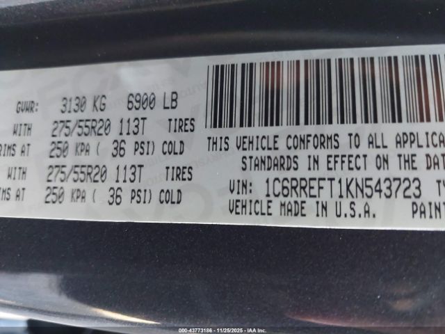 2019 RAM 1500 1C6RREFT1KN543723 Photo 8