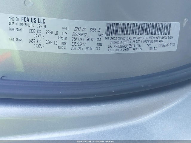 2020 CHRYSLER PACIFICA 2C4RC1BGXLR125614 Photo 8