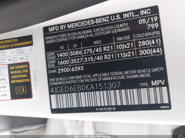 2019 MERCEDES-BENZ AMG GLE 43 COUPE 4JGED6EB0KA151307 Photo 8