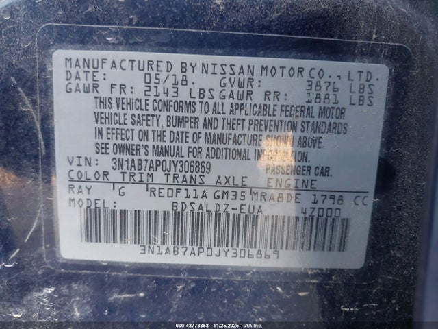 2018 NISSAN SENTRA 3N1AB7AP0JY306869 Photo 8