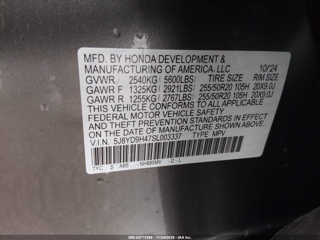 2025 ACURA MDX 5J8YD9H47SL003337 Photo 8