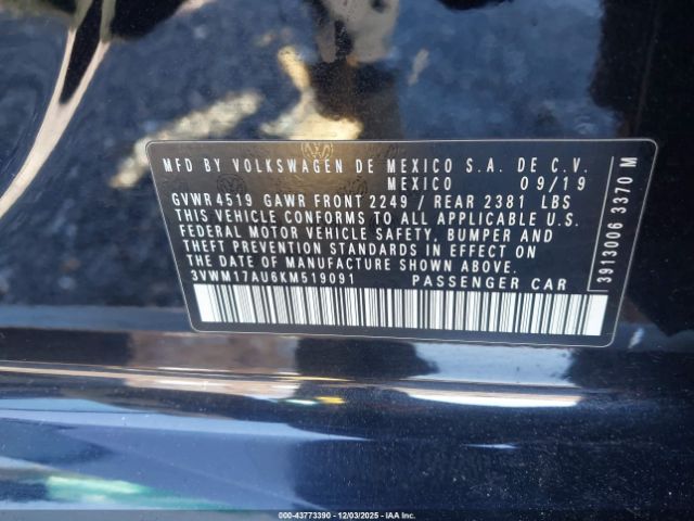 2019 VOLKSWAGEN GOLF ALLTRACK 3VWM17AU6KM519091 Photo 8