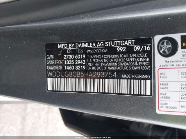 2017 MERCEDES-BENZ S 550 WDDUG8CB5HA293754 Photo 8
