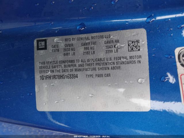 2017 CHEVROLET CAMARO 1G1FH1R78H0163394 Photo 8