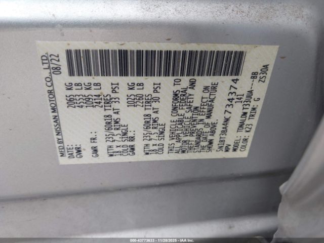 2022 NISSAN ROGUE 5N1BT3BA4NC734374 Photo 8