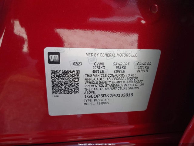 2023 CADILLAC CT5 1G6DP5RK7P0133818 Photo 8