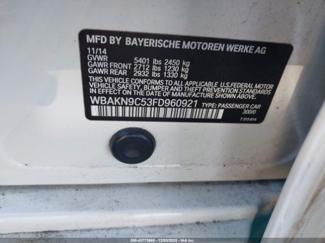 2015 BMW 550I WBAKN9C53FD960921 Photo 8