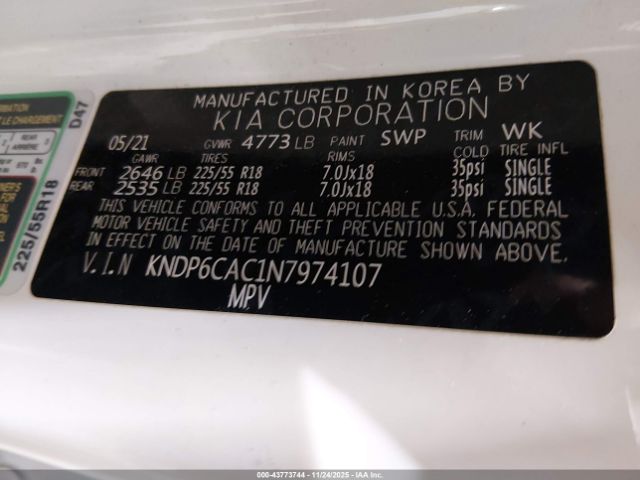 2022 KIA SPORTAGE KNDP6CAC1N7974107 Photo 8