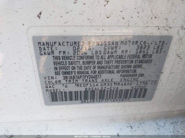 2015 NISSAN SENTRA 3N1AB7AP7FY244877 Photo 8