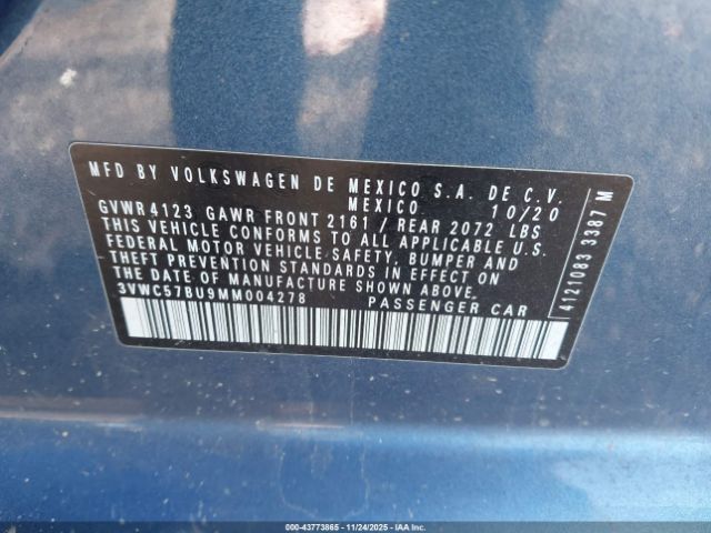 2021 VOLKSWAGEN JETTA 3VWC57BU9MM004278 Photo 8