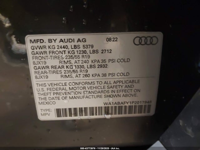 2023 AUDI Q5 WA1ABAFY1P2017948 Photo 8