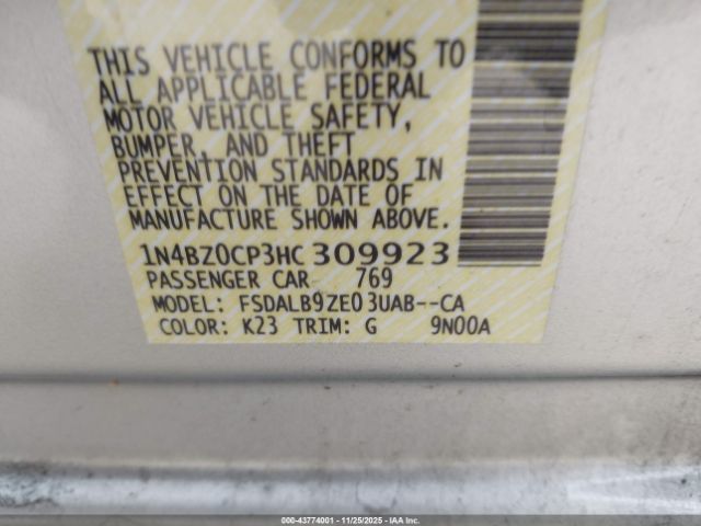 2017 NISSAN LEAF 1N4BZ0CP3HC309923 Photo 8