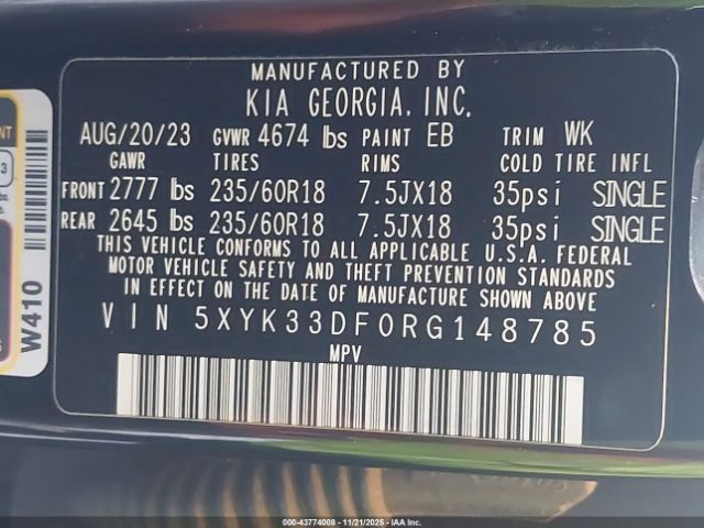 2024 KIA SPORTAGE 5XYK33DF0RG148785 Photo 8