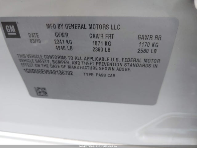 2010 CADILLAC STS 1G6DU6EV6A0136702 Photo 8