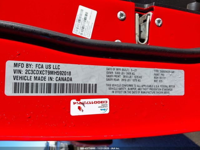 2021 DODGE CHARGER 2C3CDXCT9MH592018 Photo 8