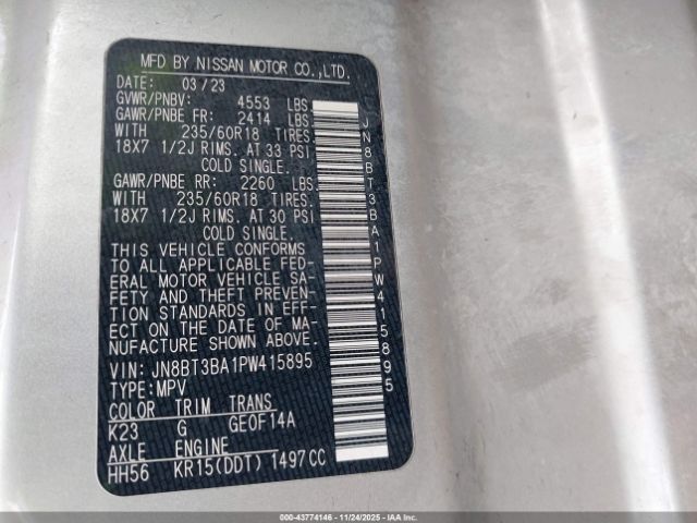 2023 NISSAN ROGUE JN8BT3BA1PW415895 Photo 8