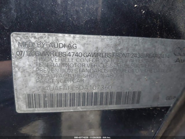 2013 AUDI A4 WAUAFAFL5DA107360 Photo 8