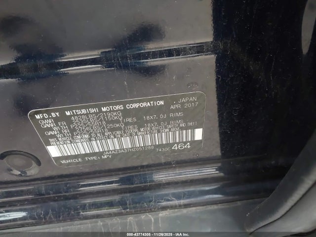 2017 MITSUBISHI OUTLANDER JA4AZ3A37HZ051288 Photo 8