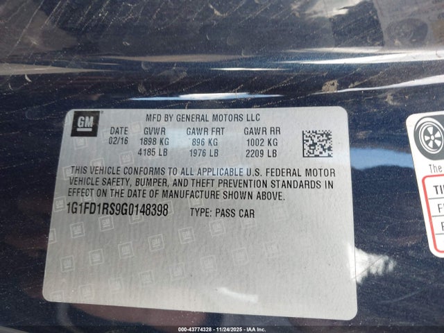 2016 CHEVROLET CAMARO 1G1FD1RS9G0148398 Photo 8
