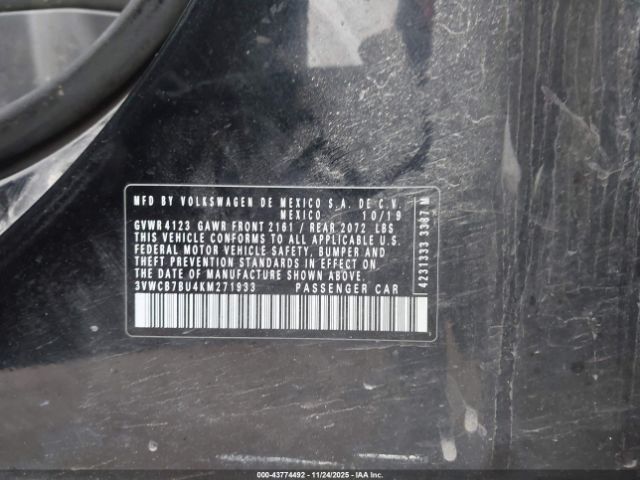 2019 VOLKSWAGEN JETTA 3VWCB7BU4KM271933 Photo 8