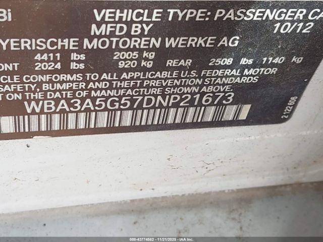 2013 BMW 328I WBA3A5G57DNP21673 Photo 8