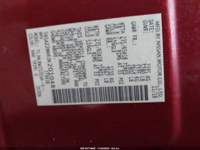 2018 NISSAN MURANO 5N1AZ2MH4JN201048 Photo 8