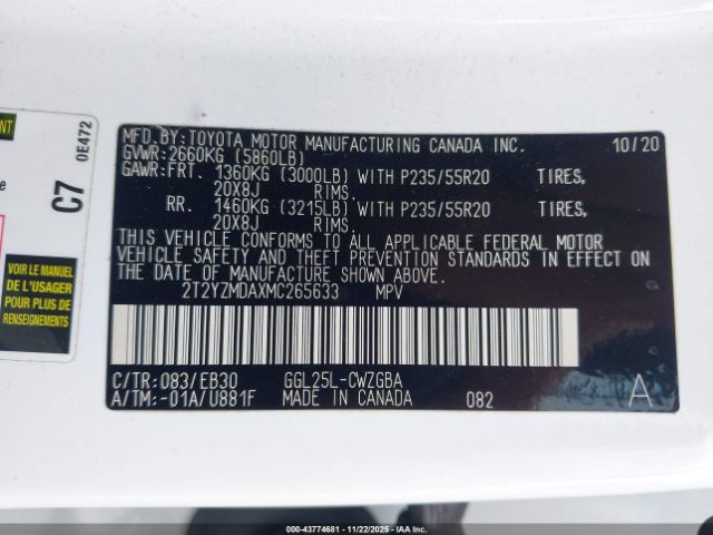 2021 LEXUS RX 350 2T2YZMDAXMC265633 Photo 8