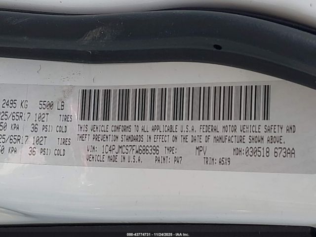 2015 JEEP CHEROKEE 1C4PJMCS7FW686396 Photo 8