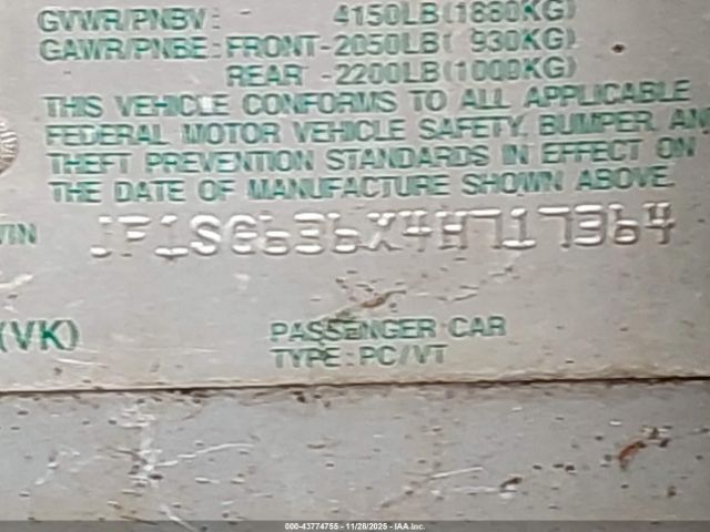 2004 SUBARU FORESTER JF1SG636X4H717364 Photo 8