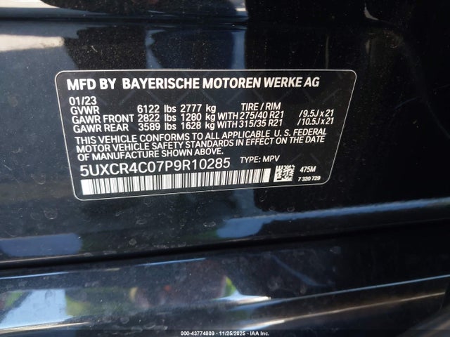 BMW X5 Sdrive40i 2023 5UXCR4C07P9R10285 Image 9