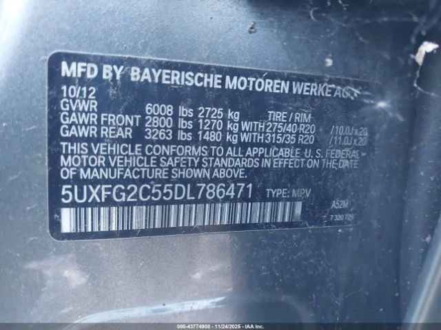2013 BMW X6 5UXFG2C55DL786471 Photo 8