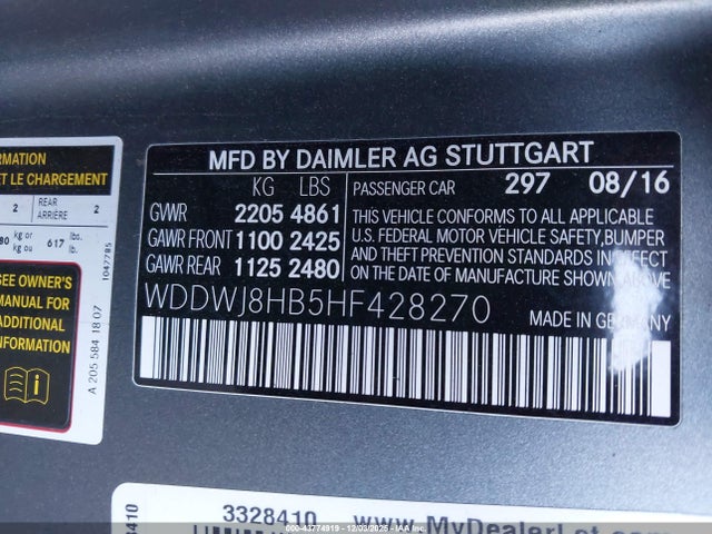 2017 MERCEDES-BENZ AMG C 63 WDDWJ8HB5HF428270 Photo 8