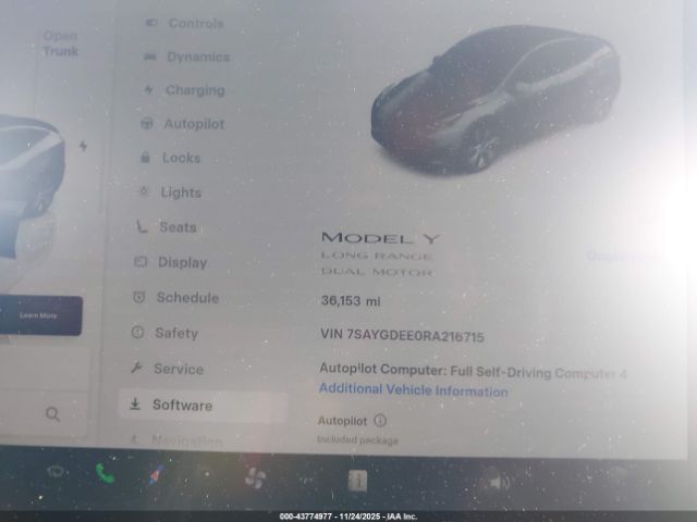 2024 TESLA MODEL Y 7SAYGDEE0RA216715 Photo 6
