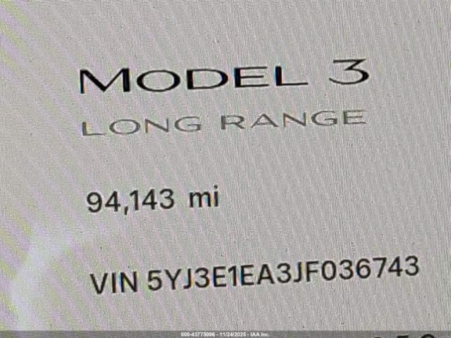 2018 TESLA MODEL 3 5YJ3E1EA3JF036743 Photo 6