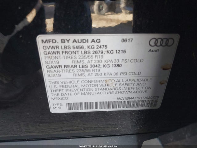 2018 AUDI Q5 WA1BNAFY0J2020729 Photo 8