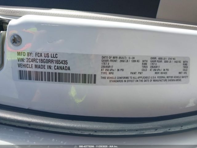 2024 CHRYSLER PACIFICA 2C4RC1BG0RR165435 Photo 8