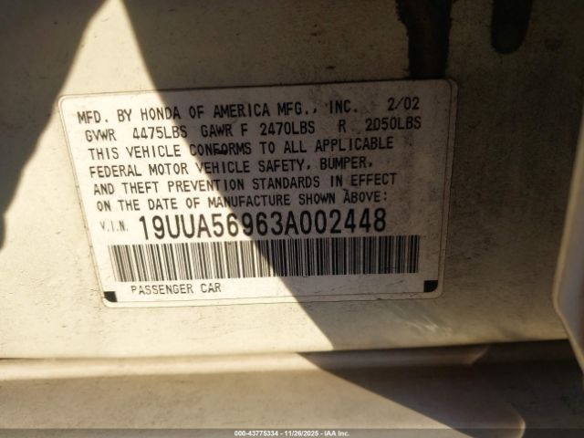 2003 ACURA TL 19UUA56963A002448 Photo 8