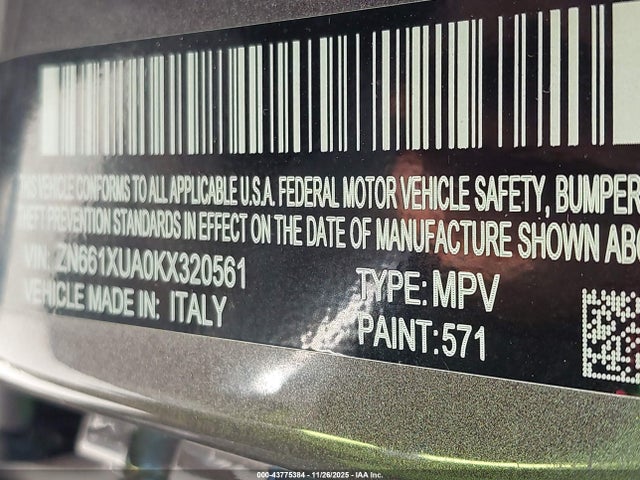 ZN661XUA0KX320561 Maserati Levante