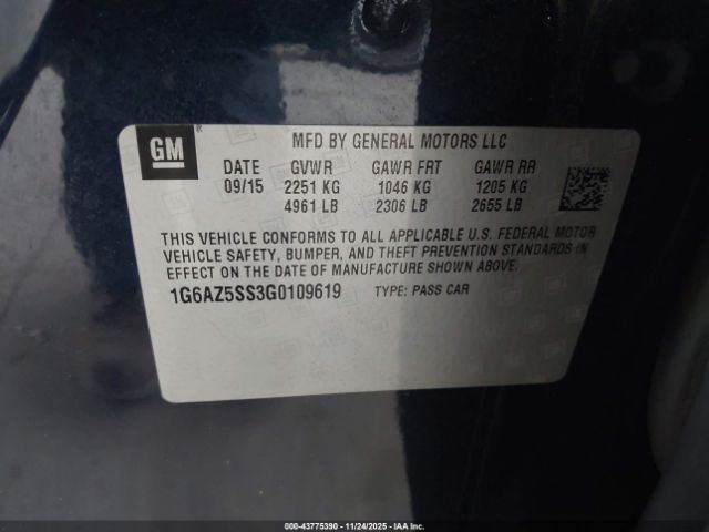 2016 CADILLAC CTS 1G6AZ5SS3G0109619 Photo 8