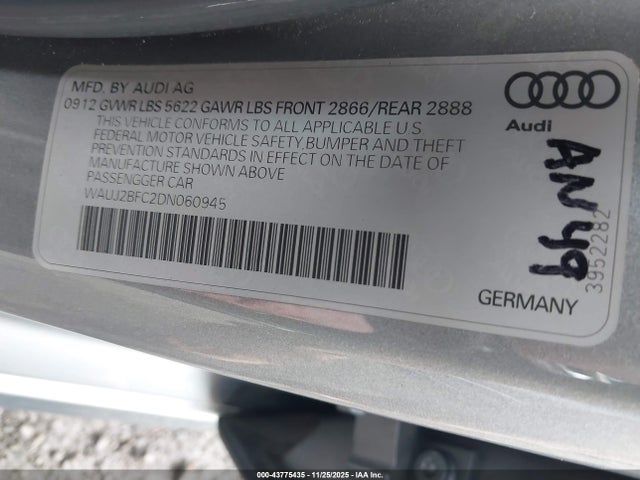 2013 AUDI S6 WAUJ2BFC2DN060945 Photo 8